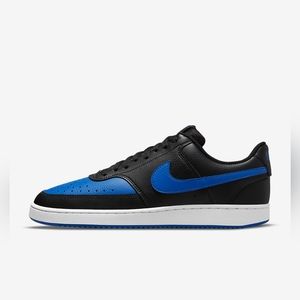 Nike Court Vision Low Black/White/Game Royal sneaker/gym shoe Size 8